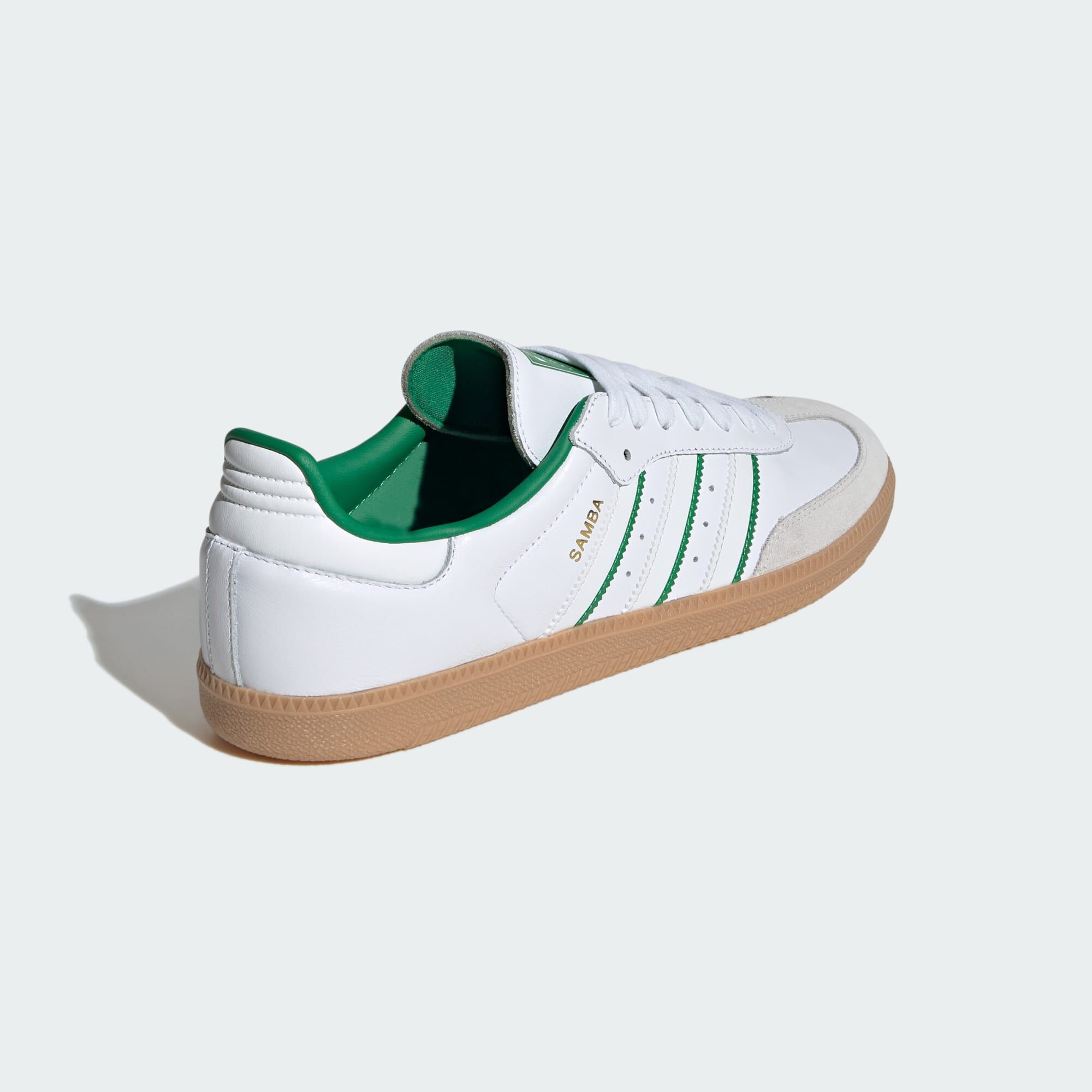 ADIDAS ORIGINALS Chaussure Samba OG Cloud White Crystal White Green SNEAKERS MIXTE LACETS Courir
