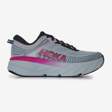 HOKA BONDI 7 GREY/PINK WOMEN