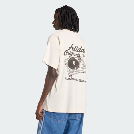 ADIDAS ORIGINALS Vintage Records Graphic T-shirt Wonder White MEN