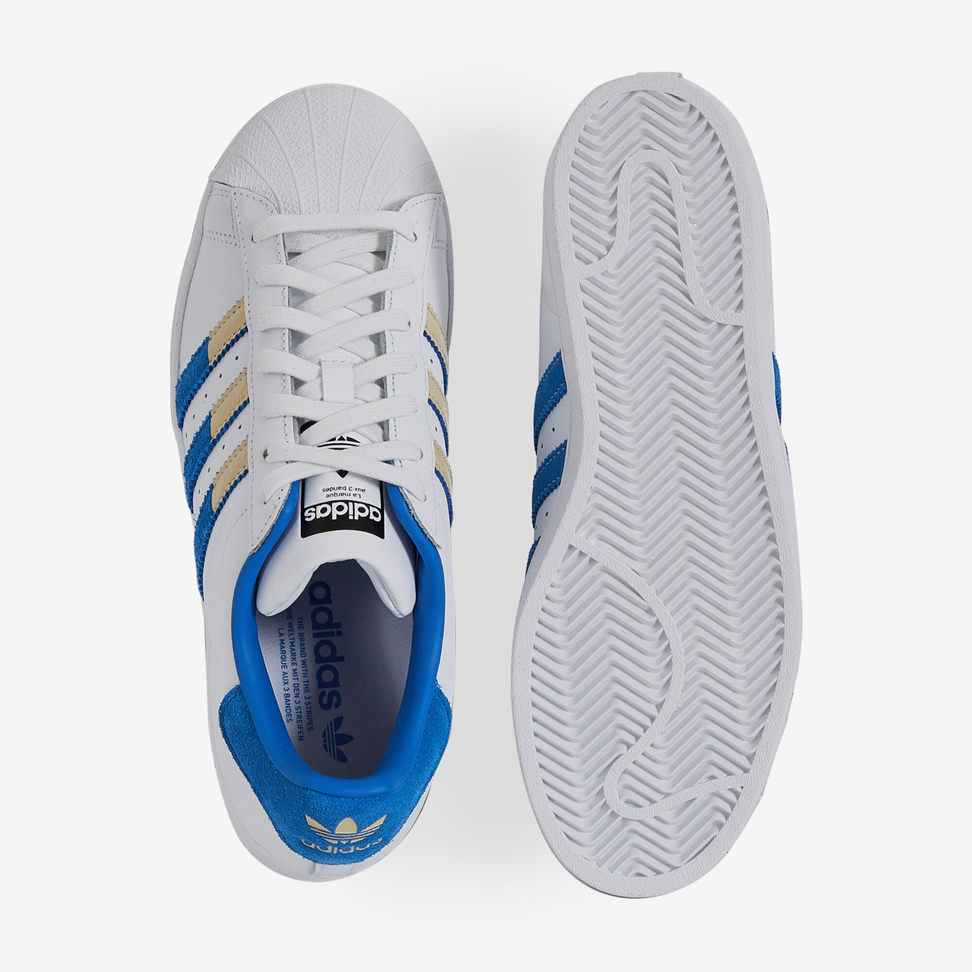 Adidas superstar shop blanche et bleu