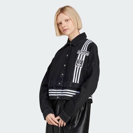 ADIDAS ORIGINALS JACKET FZ ADIBREAK DENIM NOIR/BLANC FEMME