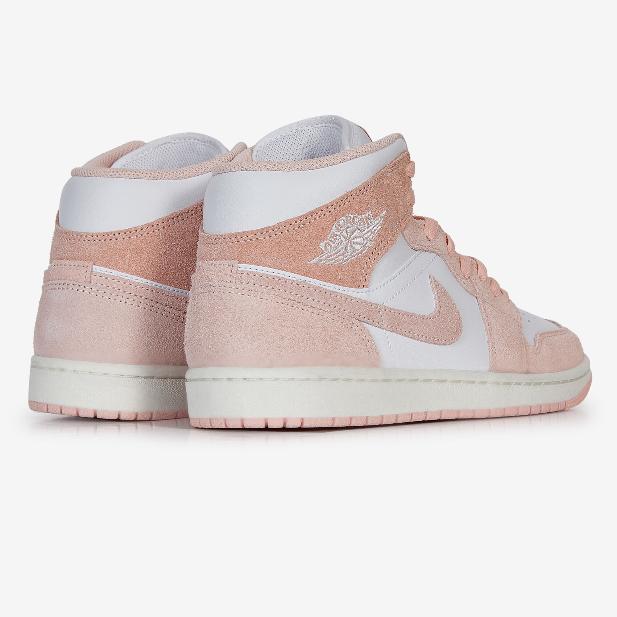 JORDAN AIR JORDAN 1 MID SE SNEAKERS HOMME BLANC ROSE LACETS Courir