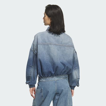 ADIDAS ORIGINALS DENIM JACKET Medium Blue Denim WOMEN