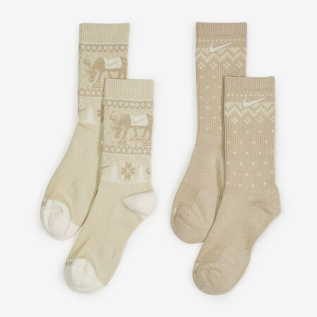 NIKE CHAUSSETTES X2 CREW WINTER BEIGE HOMME