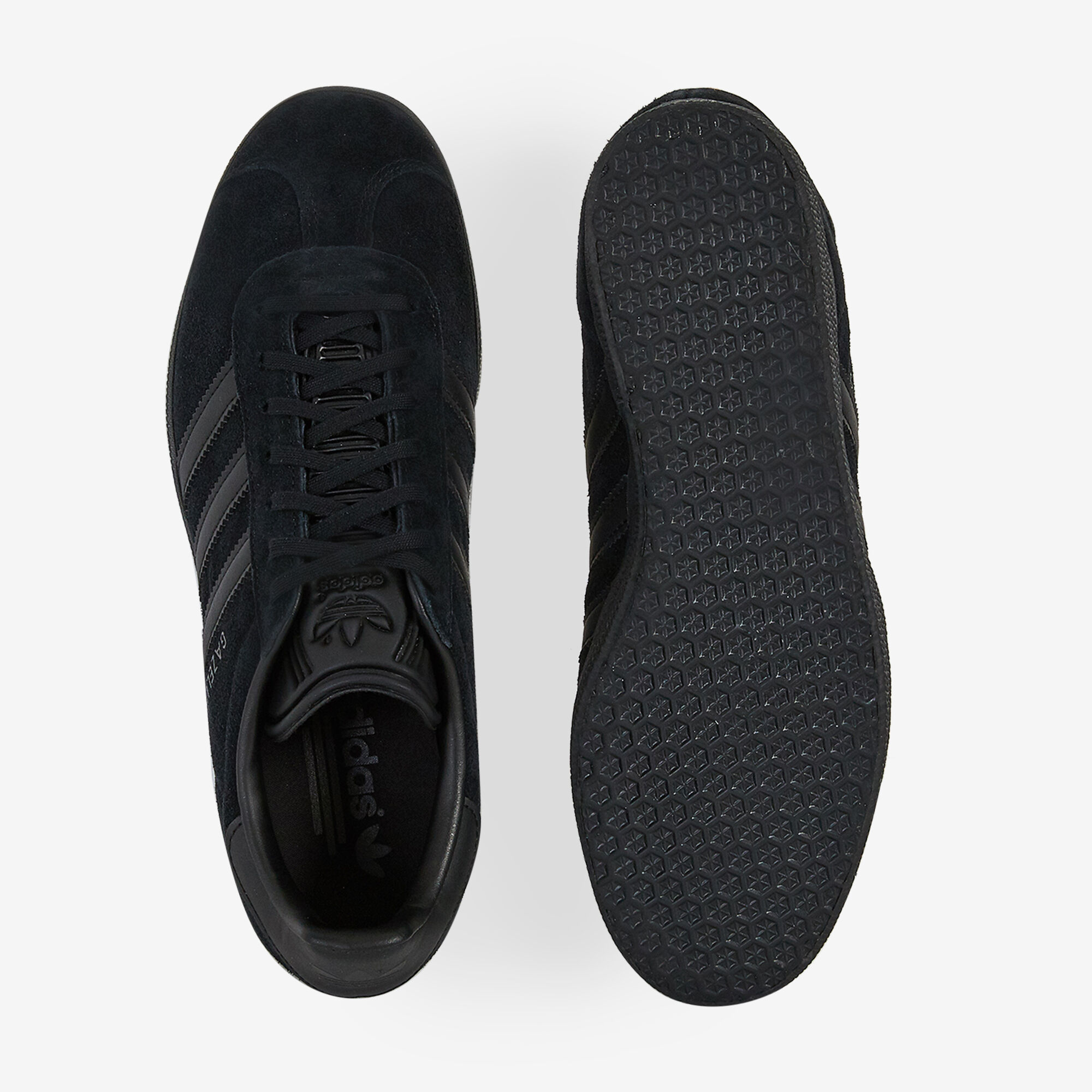Mens black adidas gazelle trainers sales