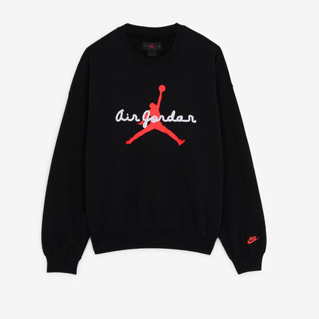 JORDAN SWEAT CREW BROOKLYN THREAD LOGO BLACK/WHITE MEN