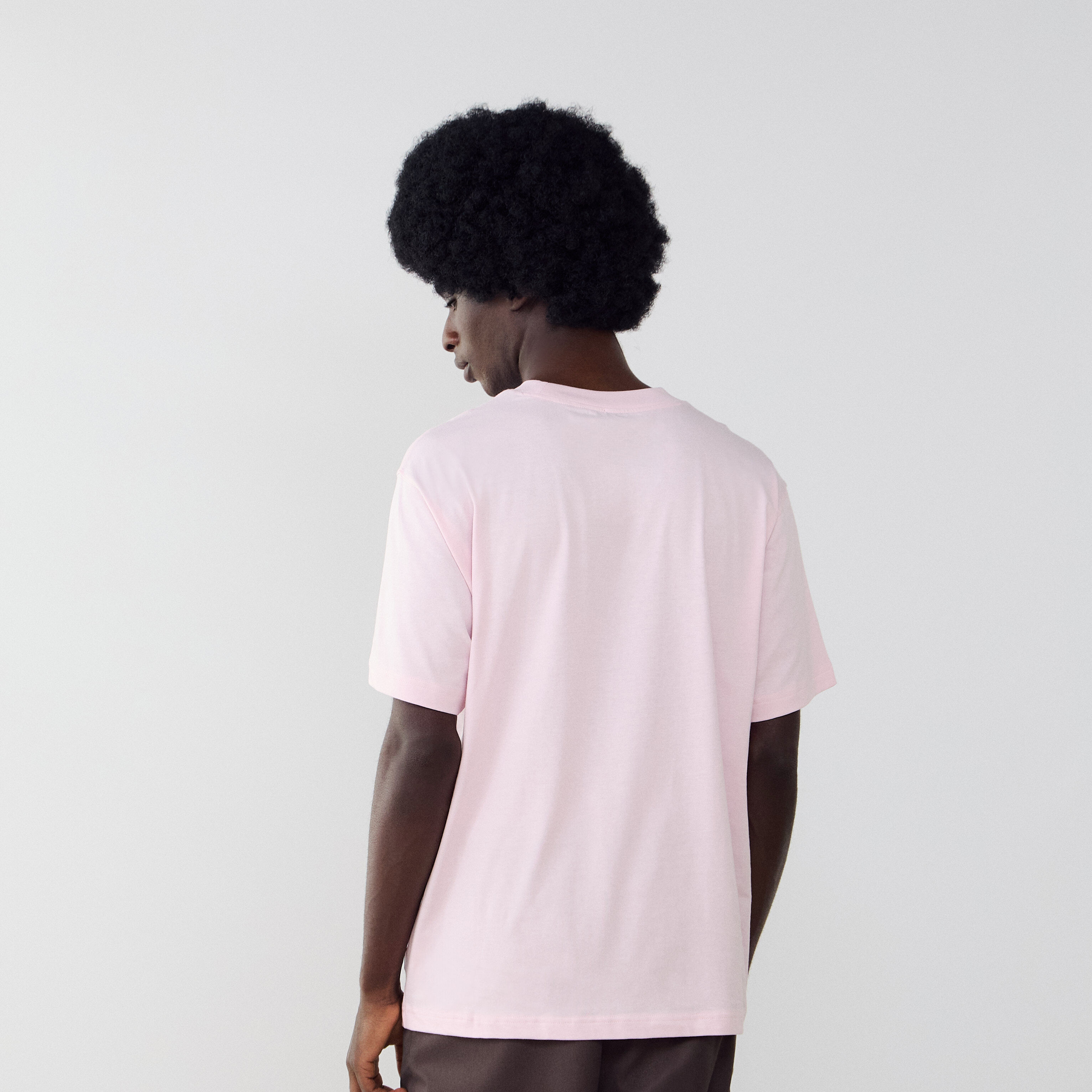 Tee Shirt Small Logo  Rose/blanc