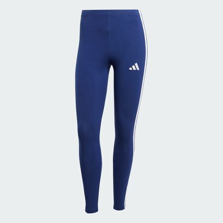 ADIDAS SPORTSWEAR Essentials 3-Stripes Cotton Leggings Dark Blue / White WOMEN