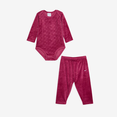 NIKE 3 PC SET VELOUR SWOOSH PINK BABIES