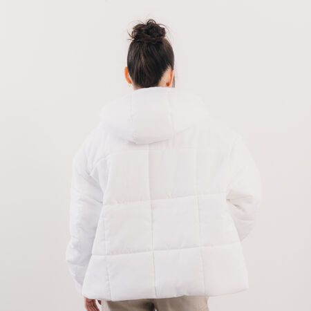 NIKE PUFFER JACKET WHITE/BLACK WOMEN