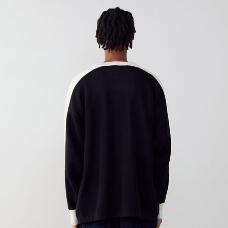 NIKE SWEAT CLUB JERSEY BLACK/OFF-WHITE MEN
