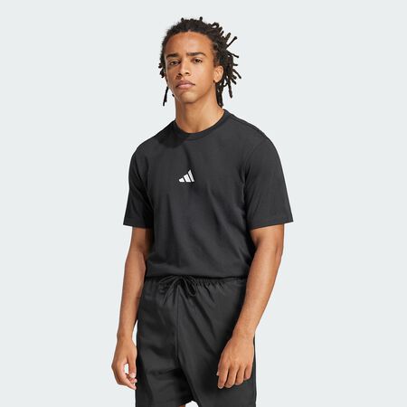 ADIDAS SPORTSWEAR T-shirt jersey petit logo Essentials Black / White HOMME