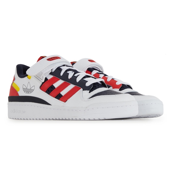 Adidas Originals Forum Low Varsity Blanc Marine Rouge Courir Com