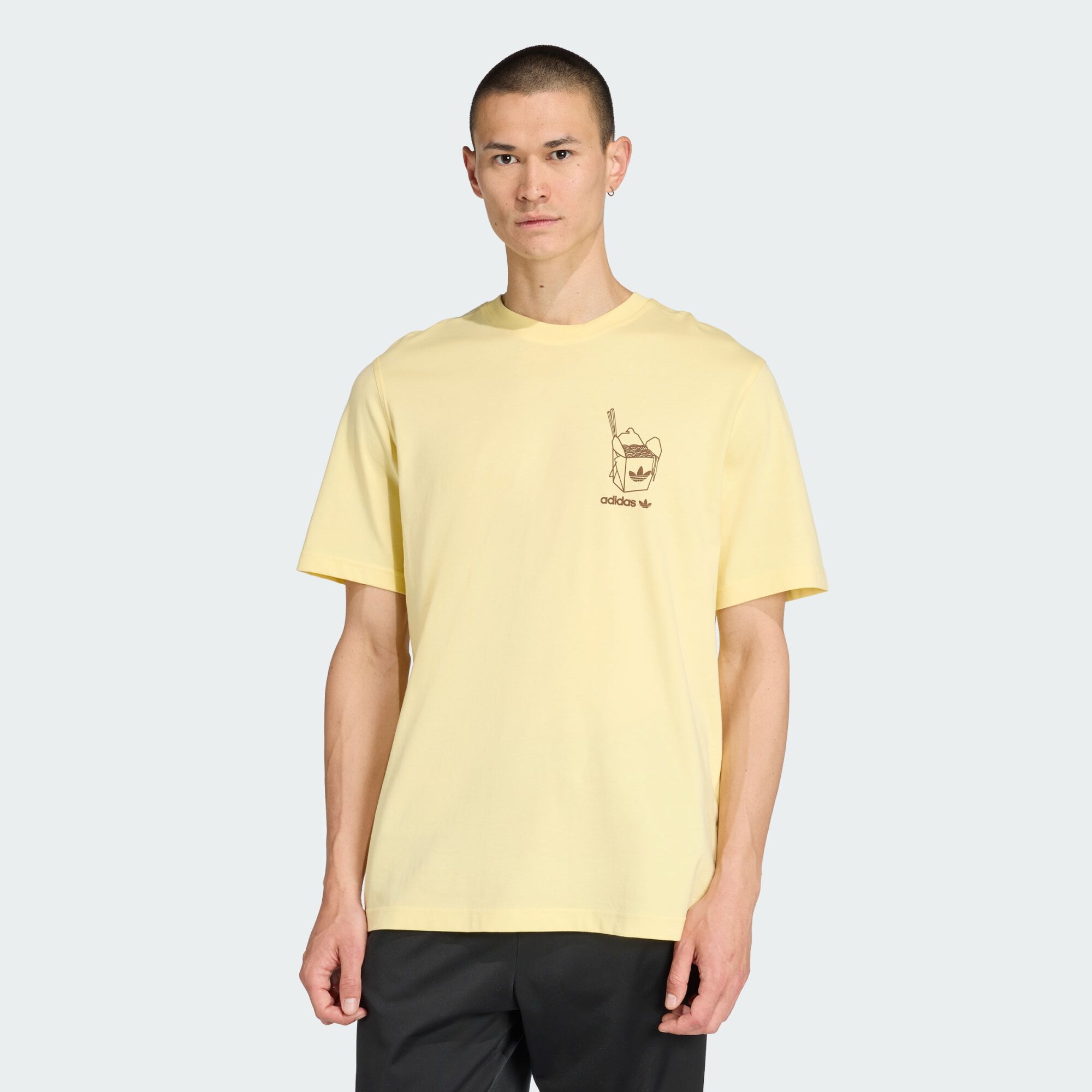 【adidas】Original ラーメンボックス グラフィック Tシャツ Y ADIDAS ORIGINALS Ramen Box GFX Loose Tee Almost Yellow - TEE