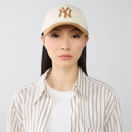 NEW ERA 9FORTY WOMEN NY FAUX SUEDE BEIGE/MARRON FEMME