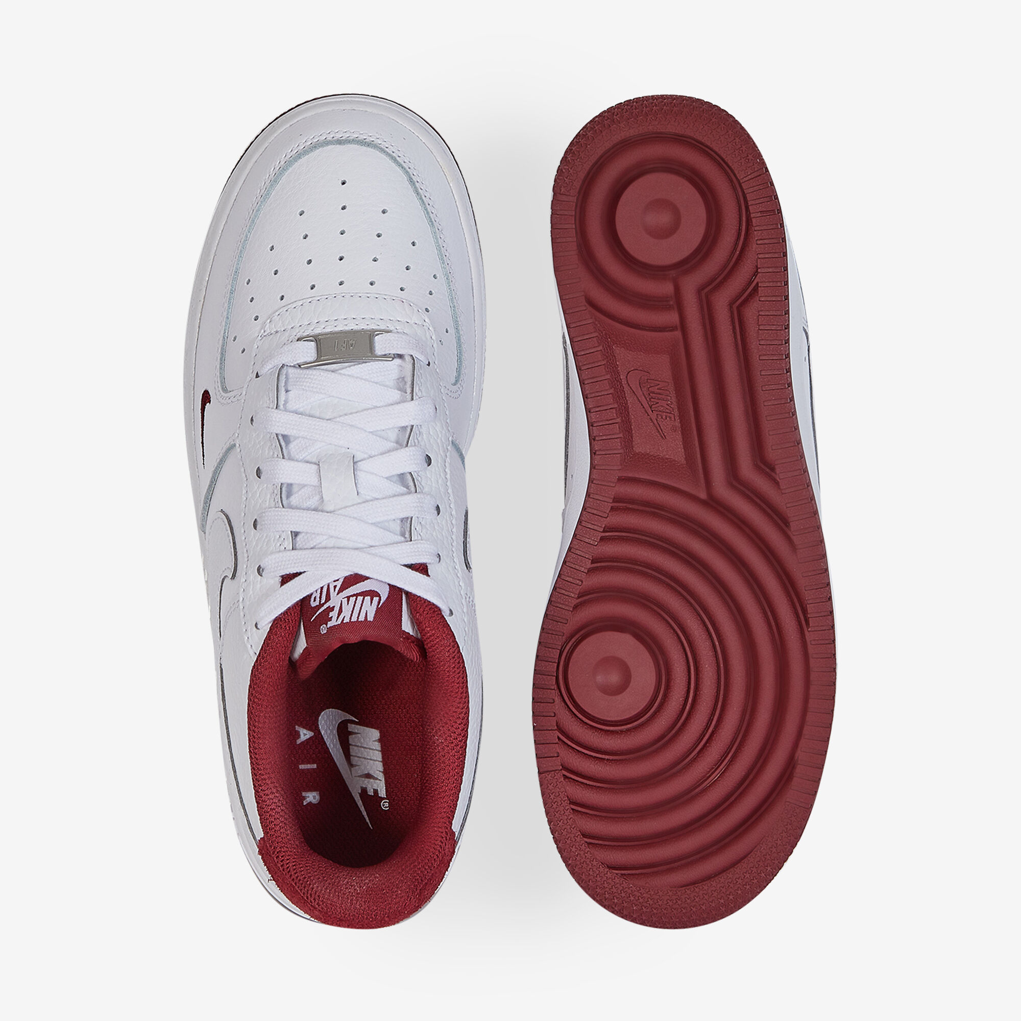 Air Force 1 Low Mini Swoosh  Blanc/rouge