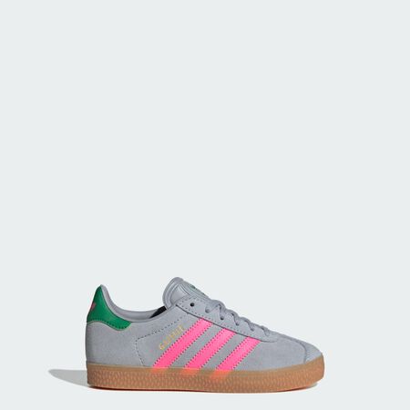 Gazelle Shoes : Halo Silver / Lucid Pink / Green