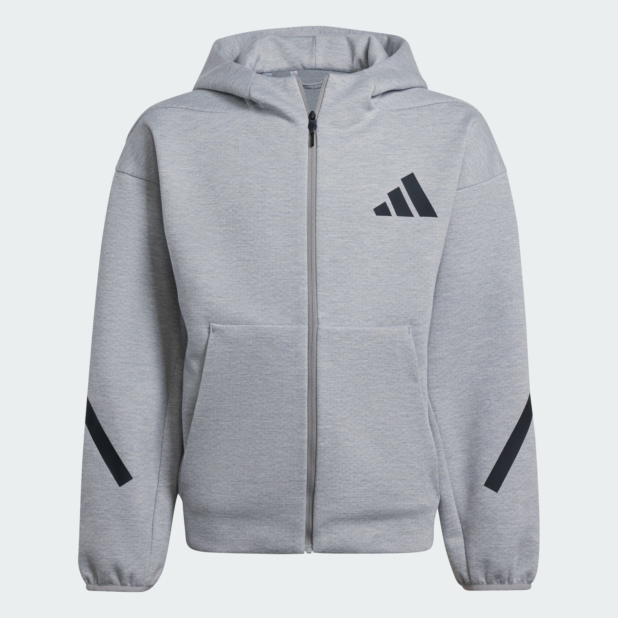 ADIDAS SPORTSWEAR adidas Z.N.E. Full Zip Hooded Track Jacket Kids Medium Grey Heather Black SWEATSHIRTS KIDS Courir