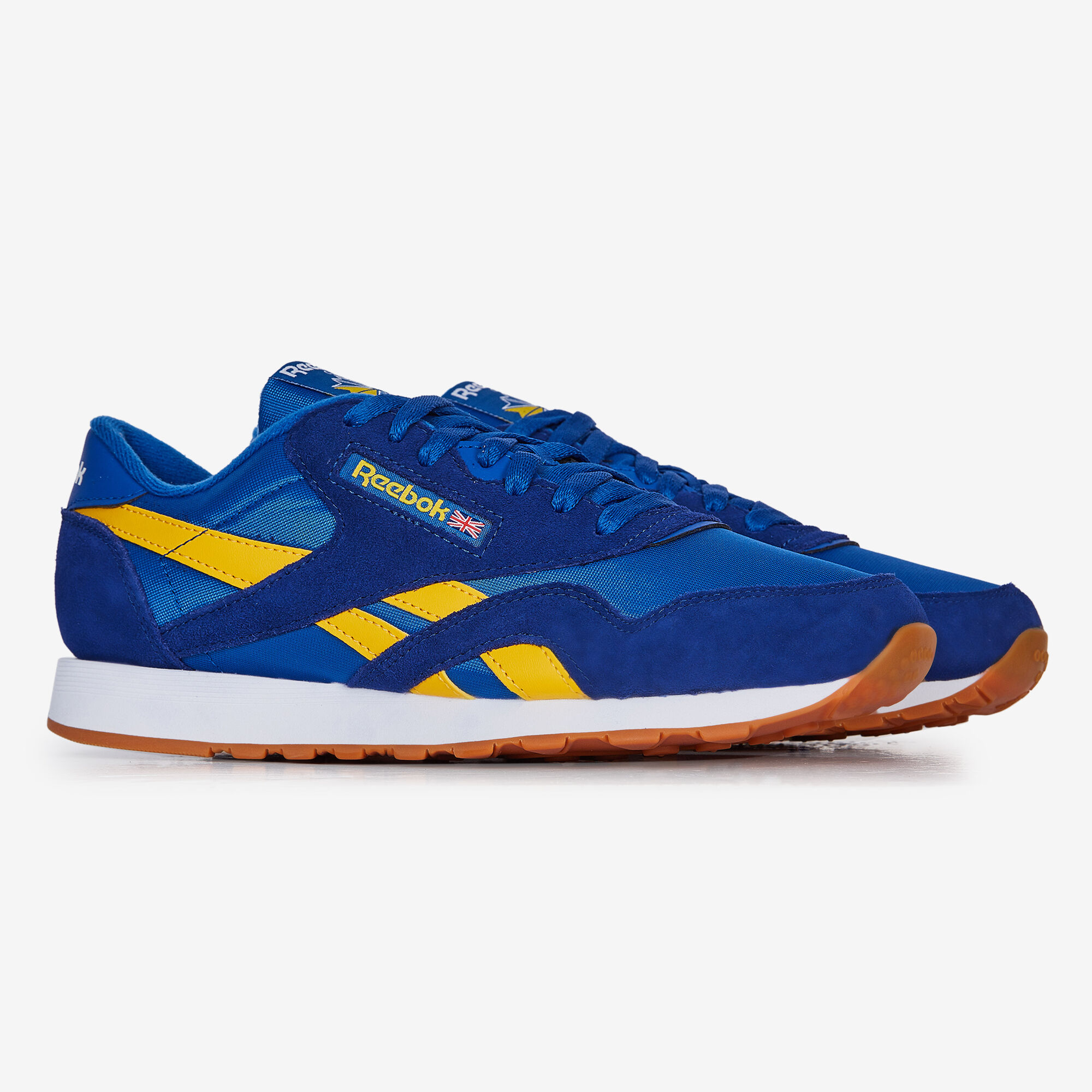 REEBOK CLASSIC NYLON BLUE YELLOW SNEAKERS MEN Courir