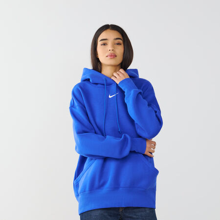 NIKE HOODIE PHOENIX LONG OVERSIZED BLUE/WHITE WOMEN