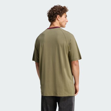 ADIDAS ORIGINALS BRITCORE SHORT SLEEVE RINGER T-SHIRT Olive Strata MEN
