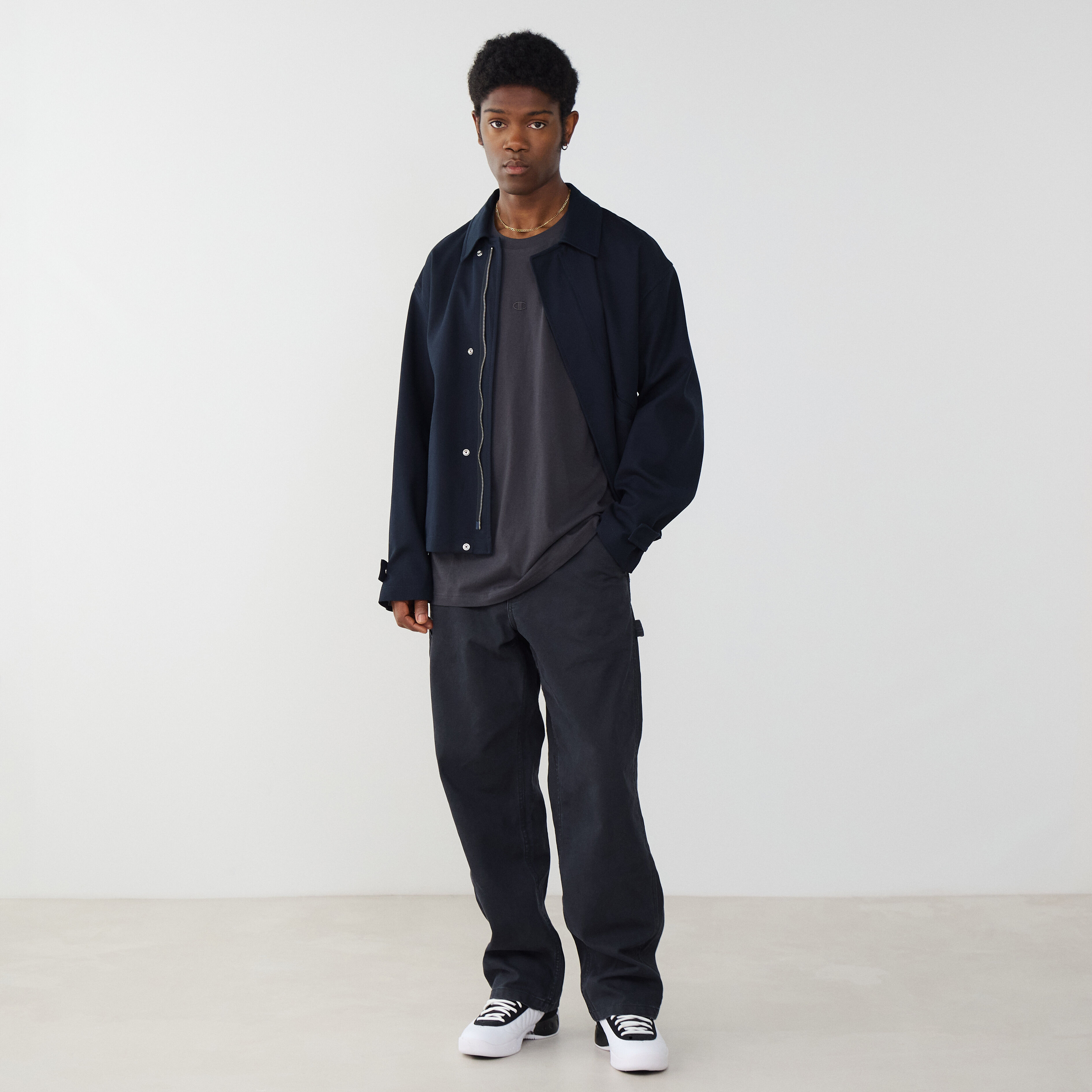 Tee Shirt Centered Small Logo  Noir