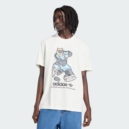 ADIDAS ORIGINALS Hockey Bear Graphic T-shirt Off White MEN