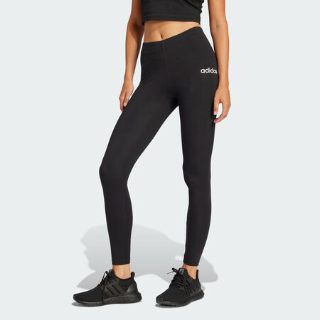 ADIDAS SPORTSWEAR Essentials Linear Cotton Leggings Black / White WOMEN