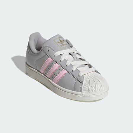 ADIDAS ORIGINALS SUPERSTAR SHOES Grey Two / Clear Pink / Off White WOMEN