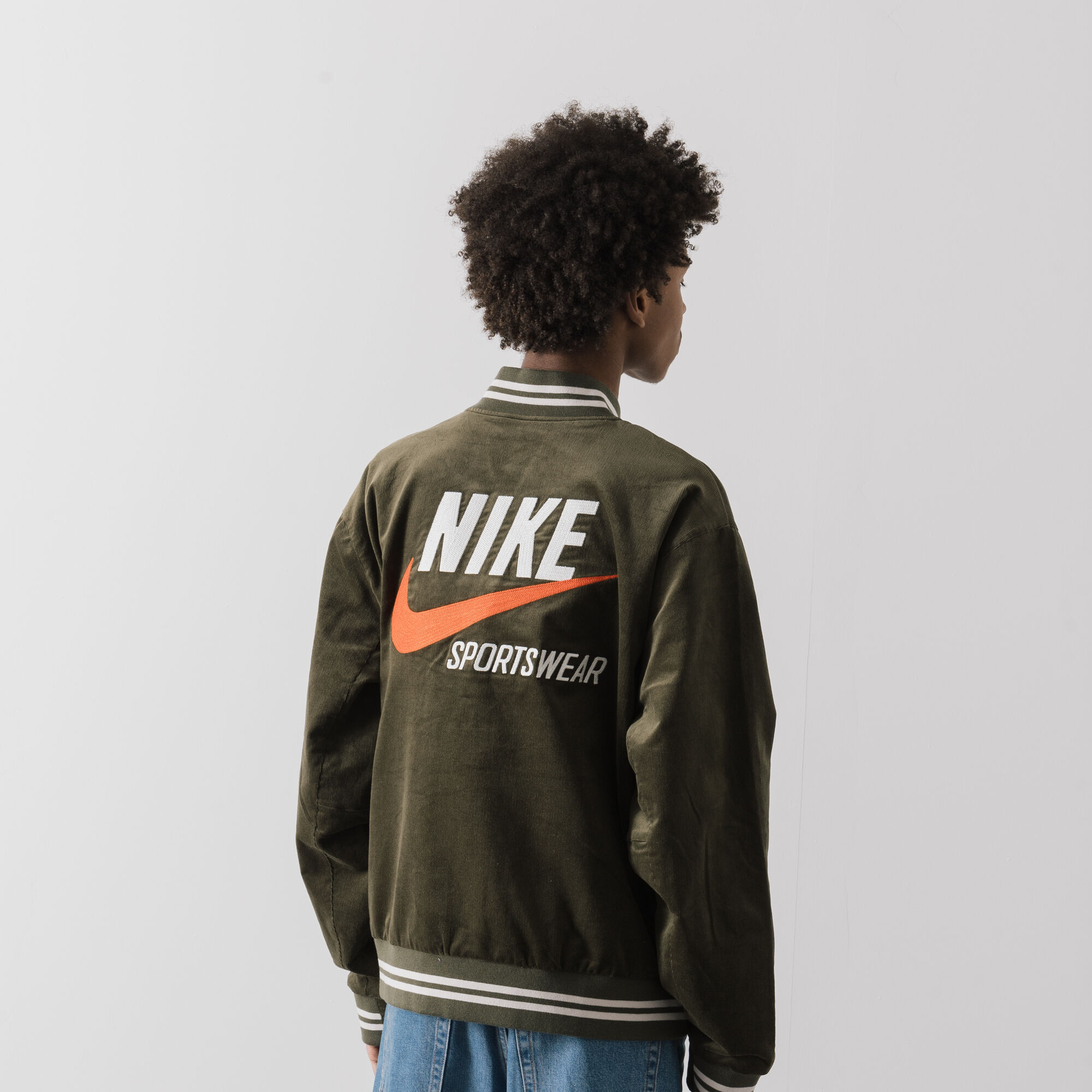Nike denim bomber jacket best sale