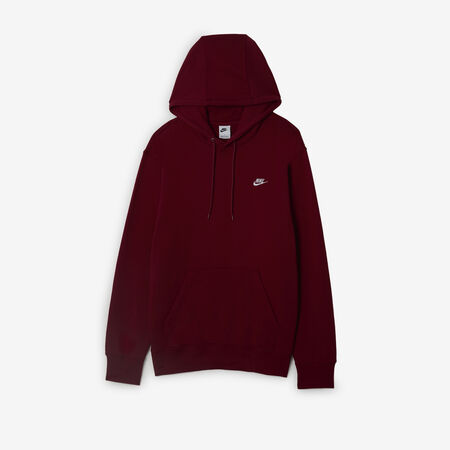 NIKE HOODIE CLUB SMALL LOGO BORDEAUX/BLANC HOMME