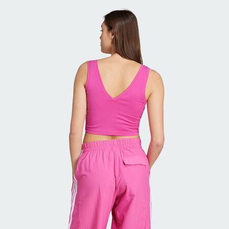 ADIDAS SPORTSWEAR Débardeur Essentials petit logo coton Lifestyle Semi Lucid Fuchsia / White FEMME