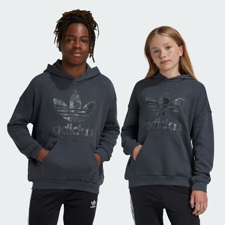 ADIDAS ORIGINALS Trefoil Hoodie Kids Carbon JUNIOR