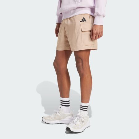 ADIDAS SPORTSWEAR Essentials Small Logo Cargo Chelsea Shorts Warm Sandstone / Black MEN