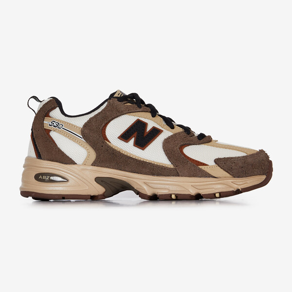 NEW BALANCE 530 SUEDE WHITE/BROWN SNEAKERS - Main Image