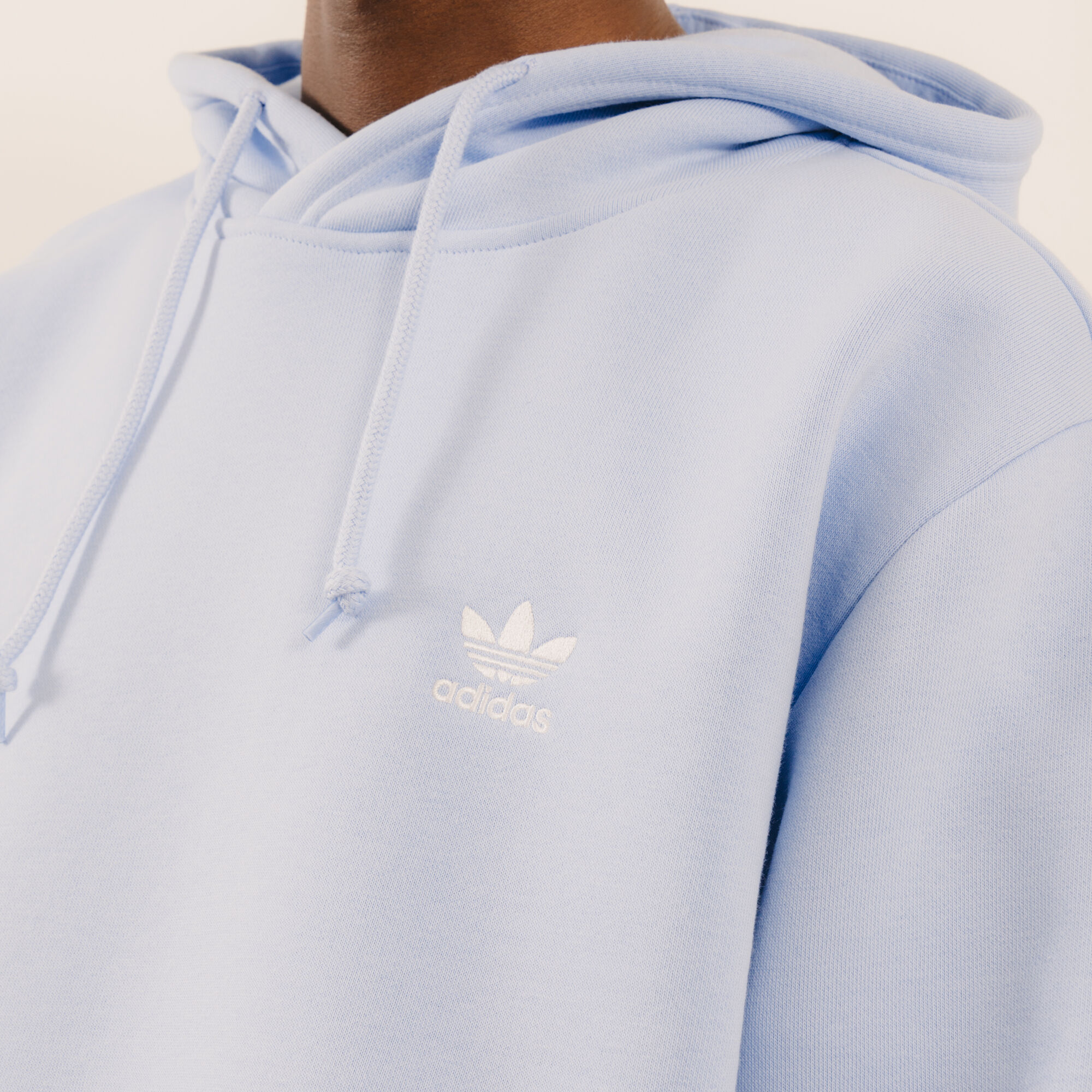 ADIDAS ORIGINALS ESSENTIAL TREFOIL HOODIE SKY BLUE SWEATSHIRTS