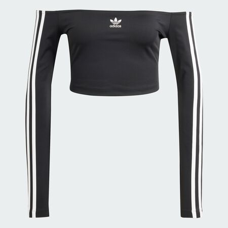 ADIDAS ORIGINALS T-shirt manches longues épaules dénudées Adicolor Black FEMME