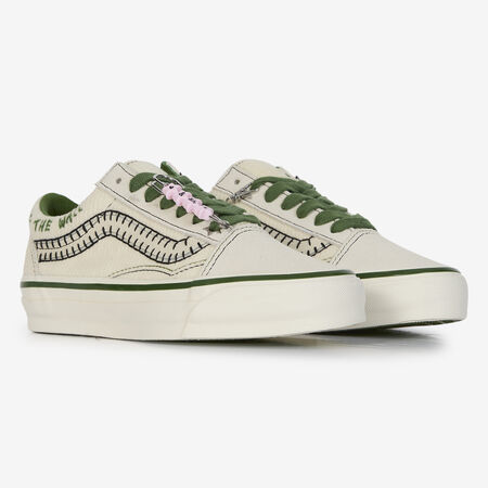 VANS LX OLD SKOOL CHARMS BEIGE/VERT FEMME
