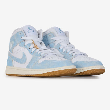 JORDAN air jordan 1 AIR JORDAN 1 MID SE BLANC/BLEU FEMME