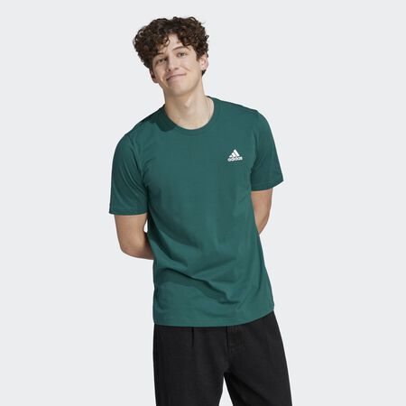 ADIDAS SPORTSWEAR Essentials Single Jersey Embroidered Small Logo Tee Collegiate Green MEN