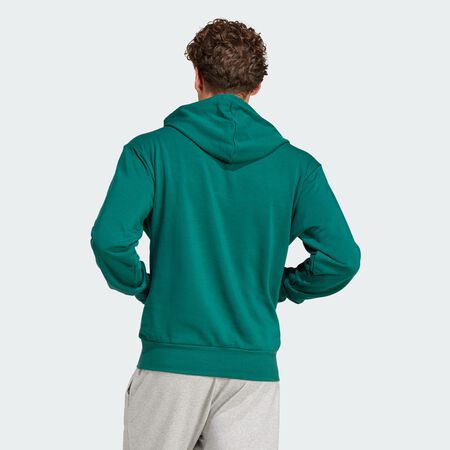 ADIDAS SPORTSWEAR Essentials Feelcozy French Terry Hoodie Collegiate Green / Black MEN