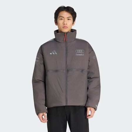 ADIDAS PERFORMANCE AUDI REVOLUT F1 TEAM ENGINEERS & MARKETING PADDED JACKET Grey Strata MEN