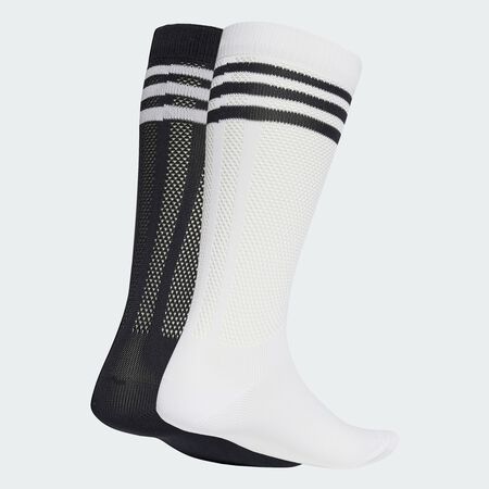 ADIDAS ORIGINALS Textured Crew Socks 2 Pairs White / Black UNISEX