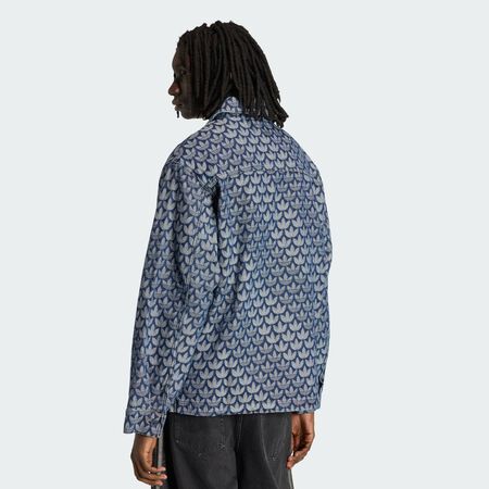 ADIDAS ORIGINALS DENIM MONOGRAM SHIRT Indigo Denim MEN