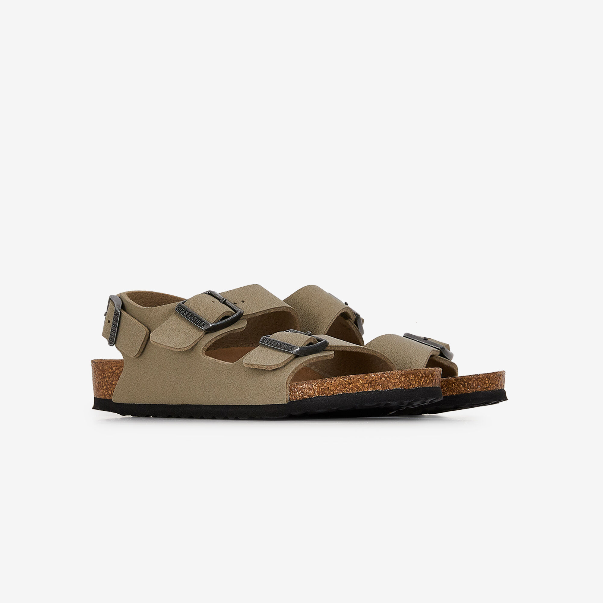 BIRKENSTOCK MILANO KIDS VEGAN KHAKI SUMMER CHILDREN Courir