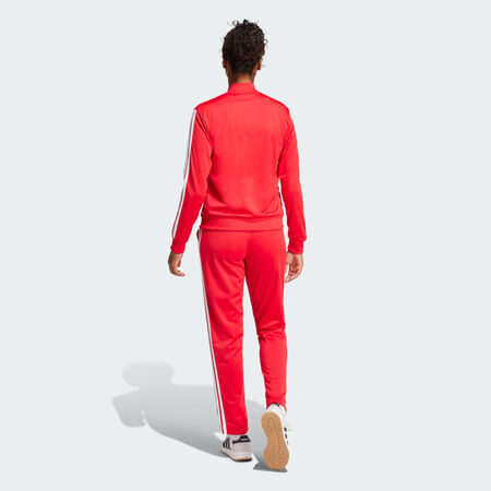 ADIDAS SPORTSWEAR Survêtement 3 bandes Essentials Pure Ruby / White FEMME