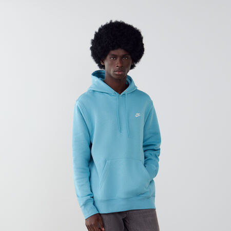 NIKE HOODIE CLUB SMALL LOGO BLUE/WHITE MEN