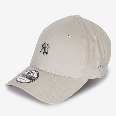 NEW ERA 9FORTY NY SMALL METALLIC LOGO BEIGE HOMME