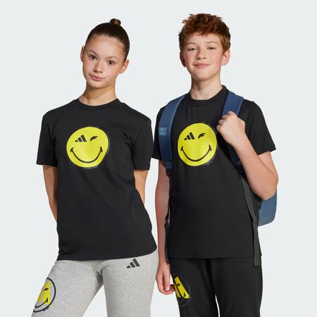 ADIDAS SPORTSWEAR adidas x Smileyworld Graphics Tee Kids Black / Bright Yellow / Carbon / White JUNIOR
