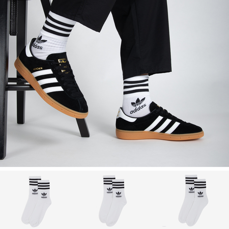 ADIDAS ORIGINALS CHAUSSETTES X3 MID CUT WHITE MEN